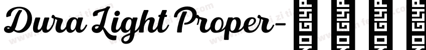 Dura Light Proper字体转换